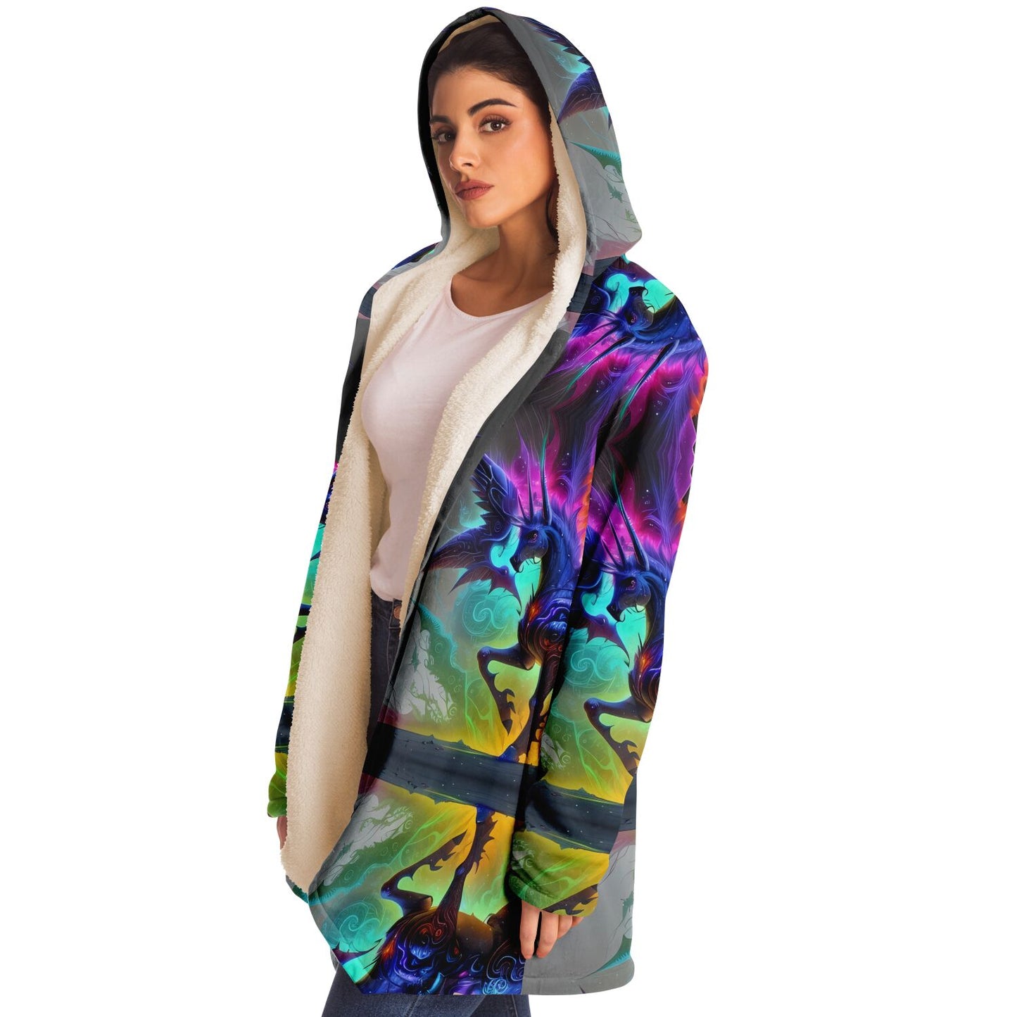 Fairy Dark Unicorn Dreams Unleash Mystique with Cloak Hoodie!