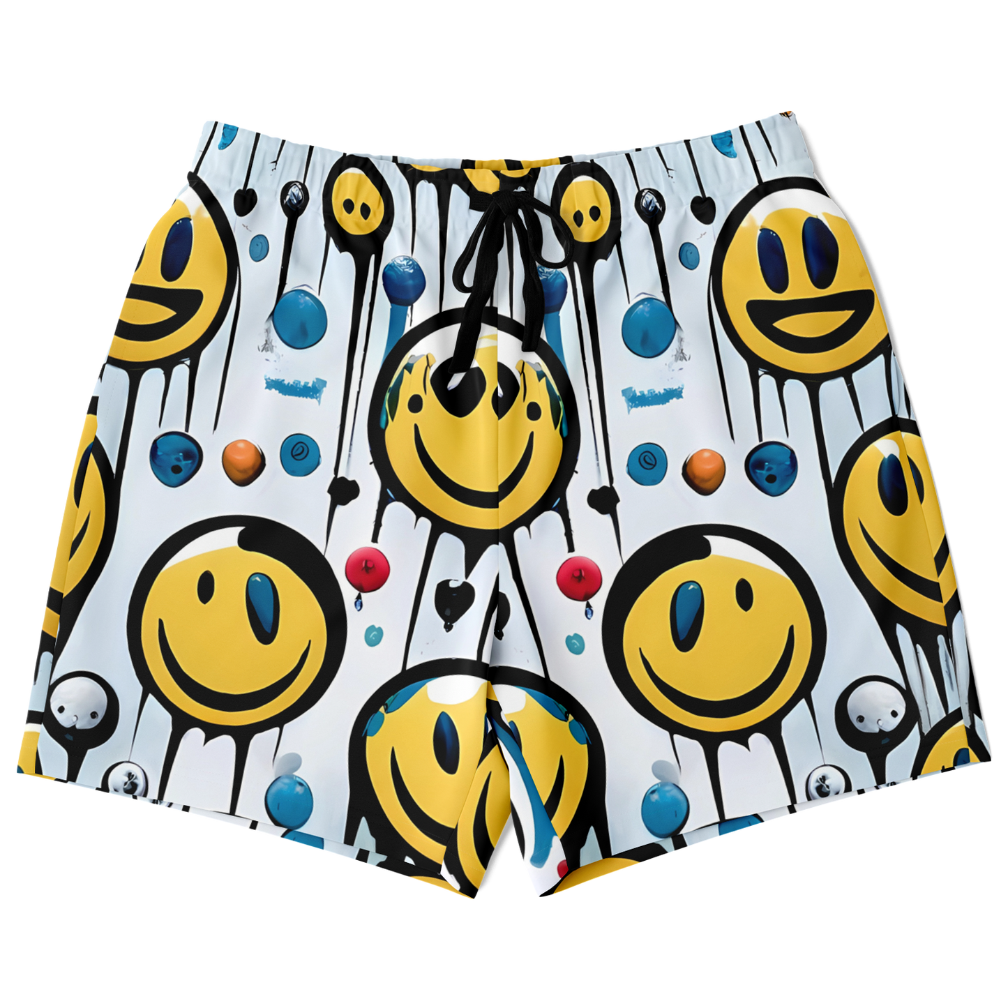 Pantalones cortos deportivos con pintura de sonrisa alegre 