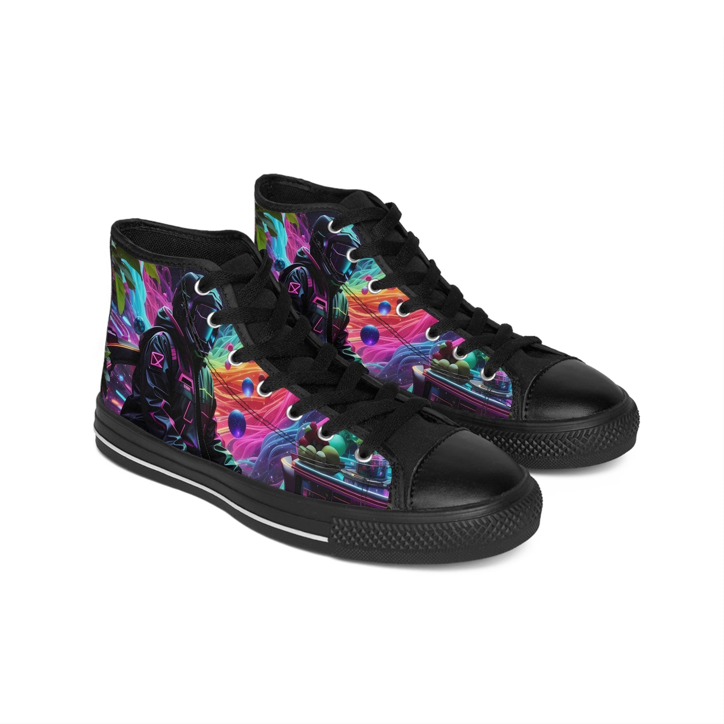 Neon Psychedelic Cosmonaut Shoes