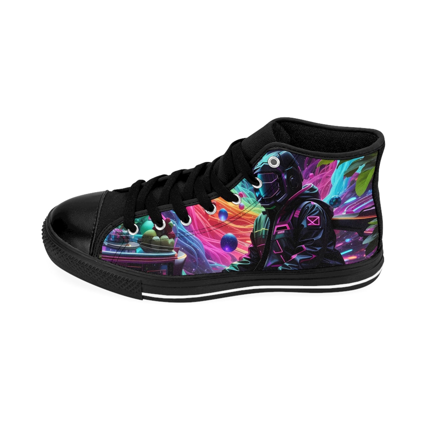 Neon Psychedelic Cosmonaut Shoes