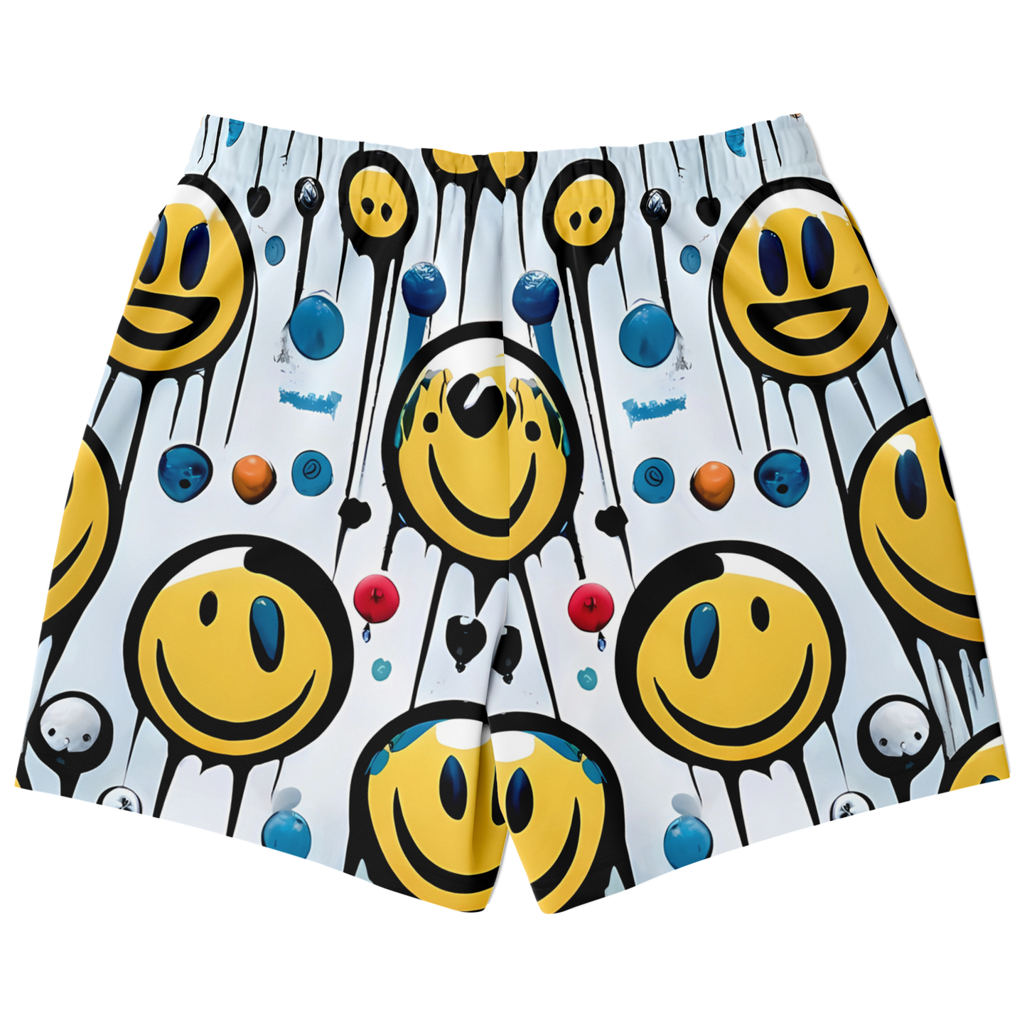 Pantalones cortos deportivos con pintura de sonrisa alegre 