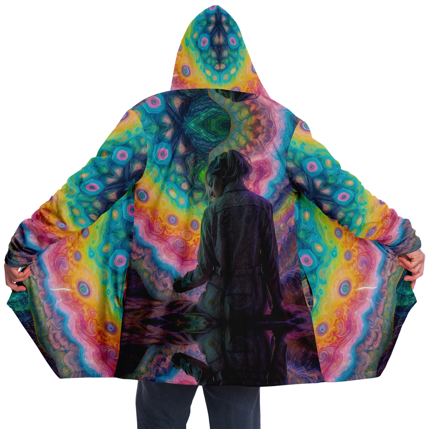 Trippy Tranquility Backside Woman Unveil Your Aura