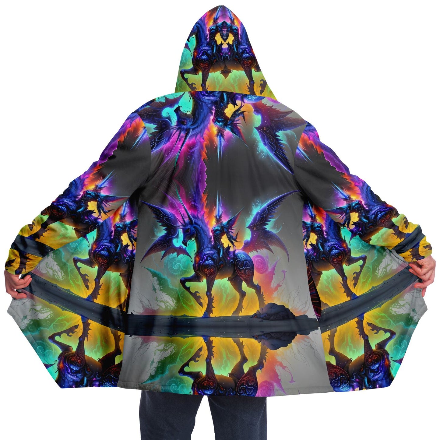 Fairy Dark Unicorn Dreams Unleash Mystique with Cloak Hoodie!