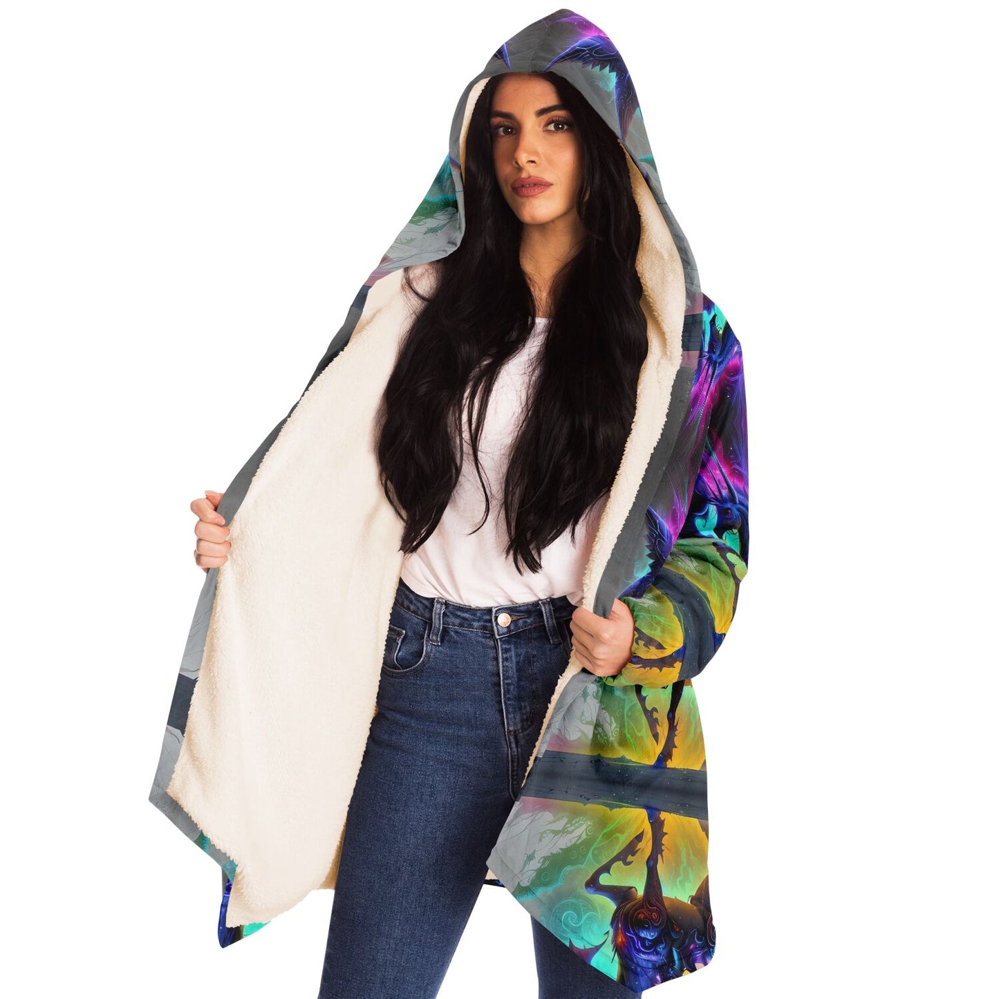 Fairy Dark Unicorn Dreams Unleash Mystique with Cloak Hoodie!